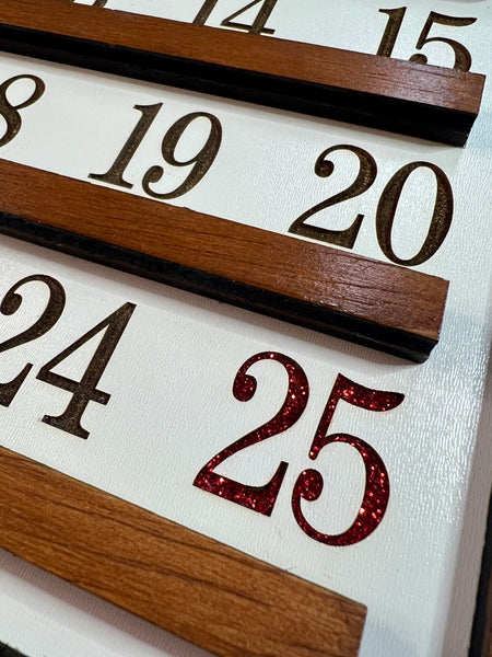 Wooden Countdown to Christmas Sign