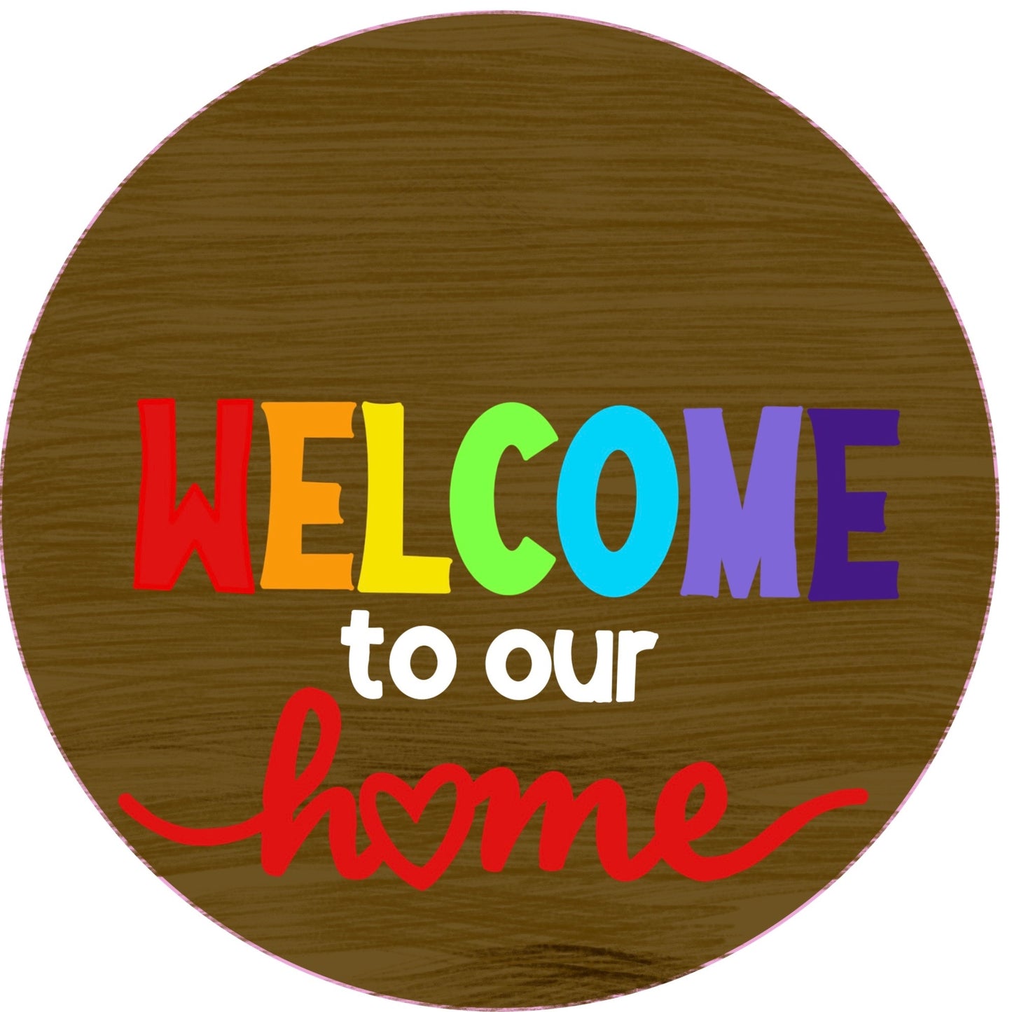 Welcome to our Home Stained Door Hanger