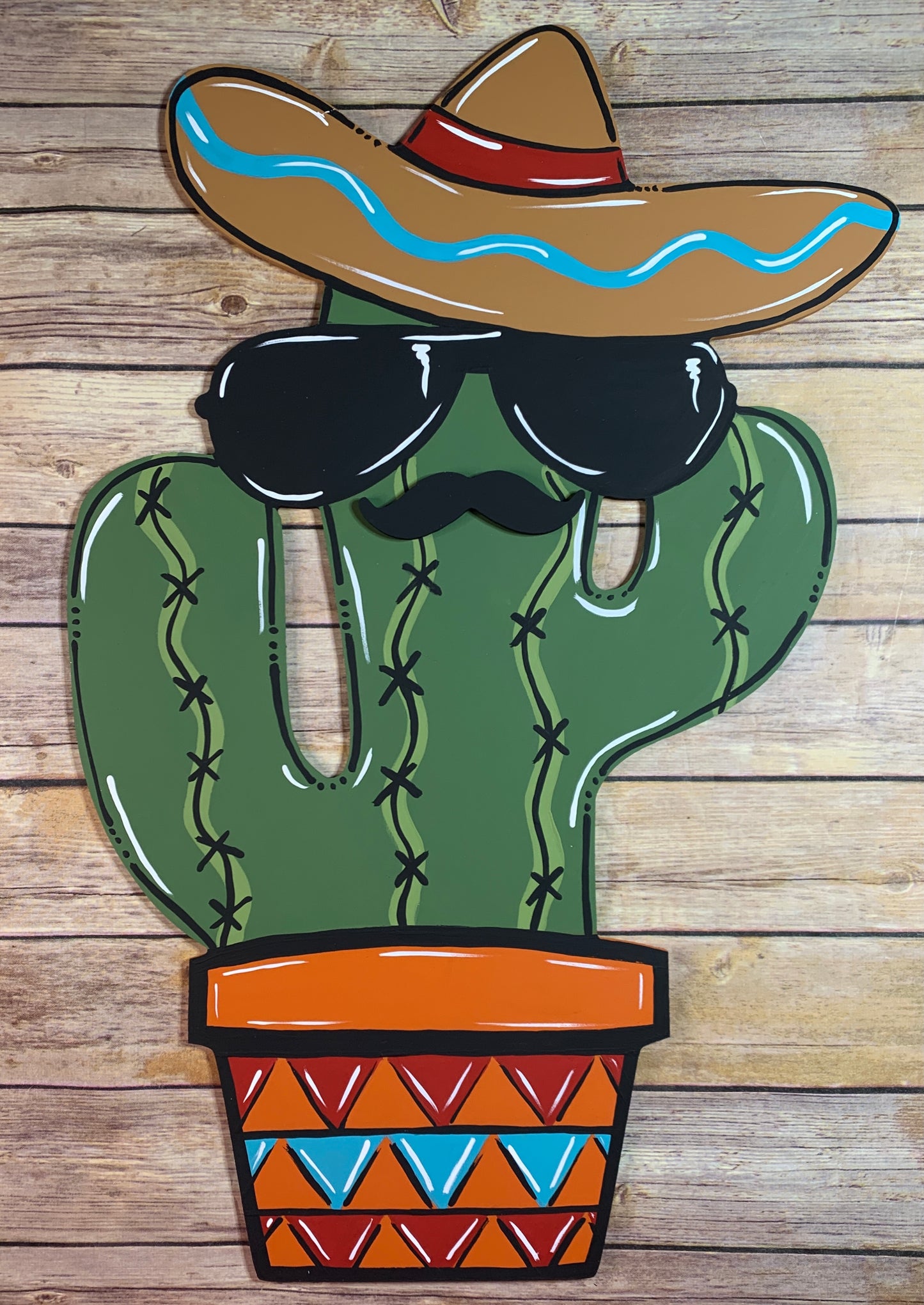 Senor Cactus Blank Door Hanger DIY Kit