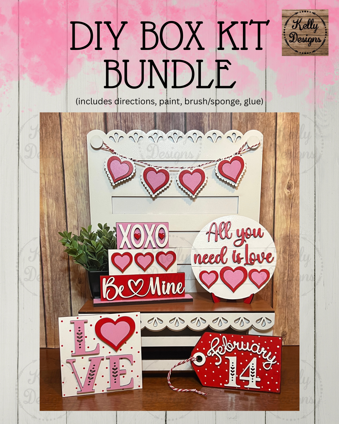 Valentines Shelf Sitter DIY Bundle Box Kit