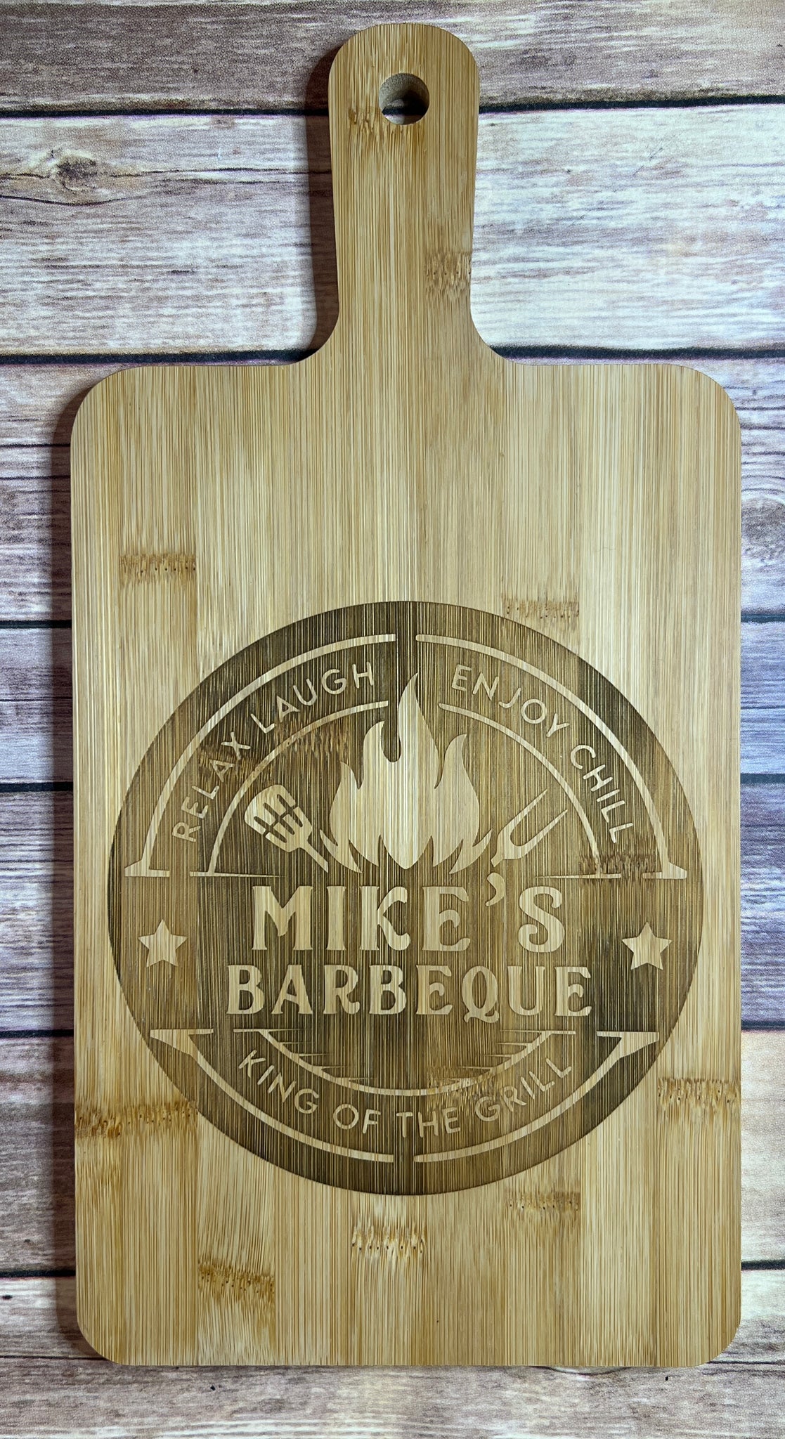 Personalized King of The Grill Cutting Board