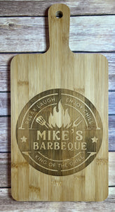 Personalized King of The Grill Cutting Board