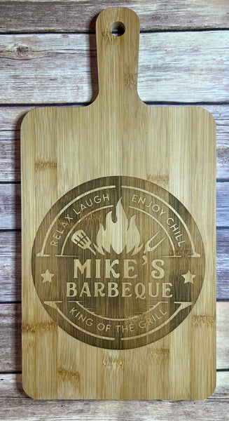 Personalized King of The Grill Cutting Board