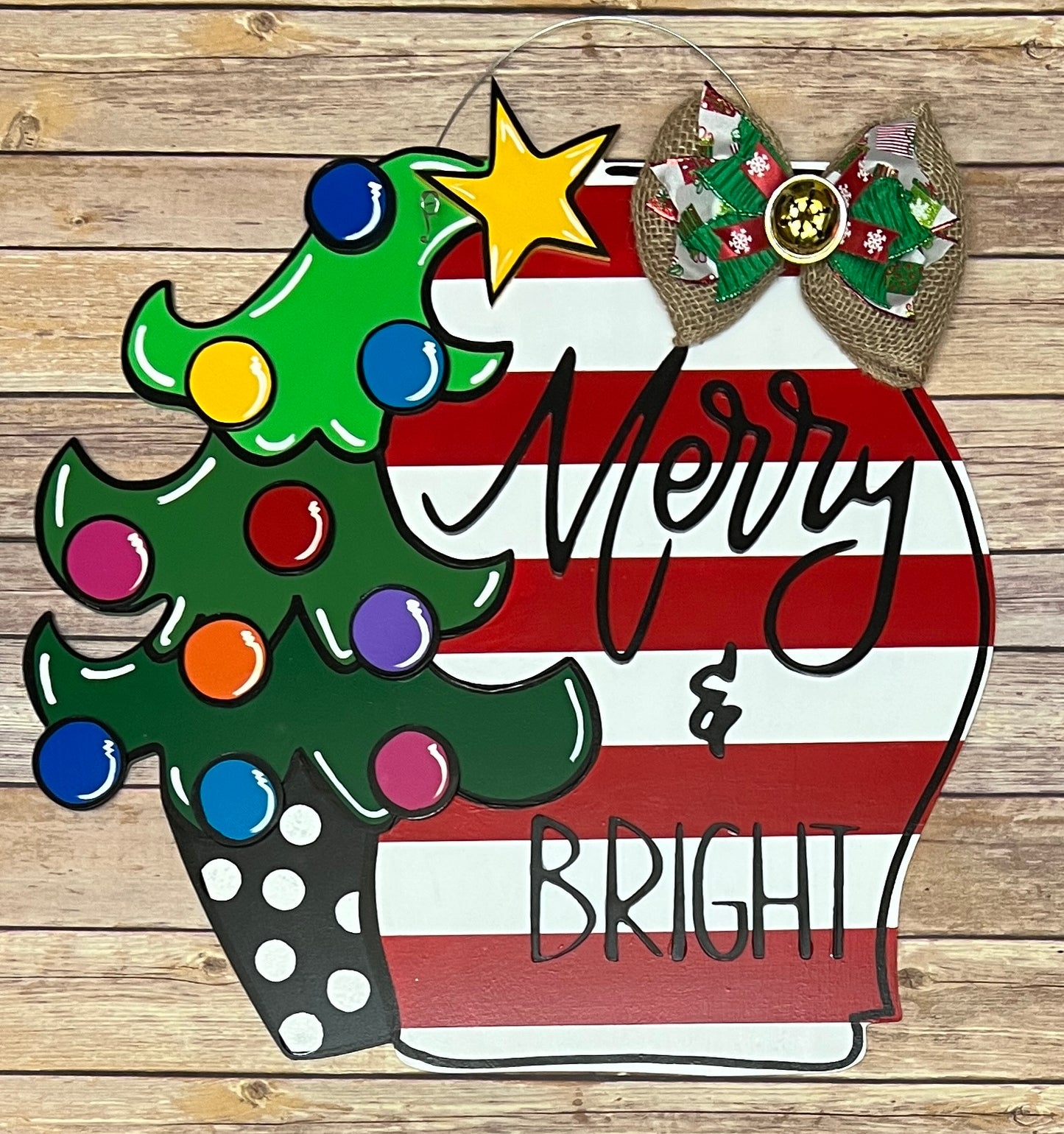 Merry and Bright Tree Door Hanger DIY Kit
