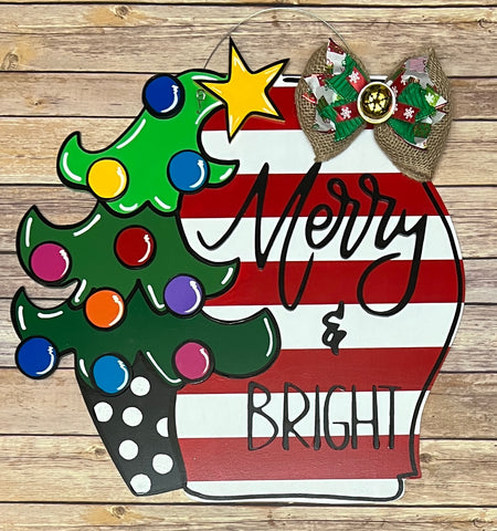 Merry and Bright Tree Door Hanger DIY Kit