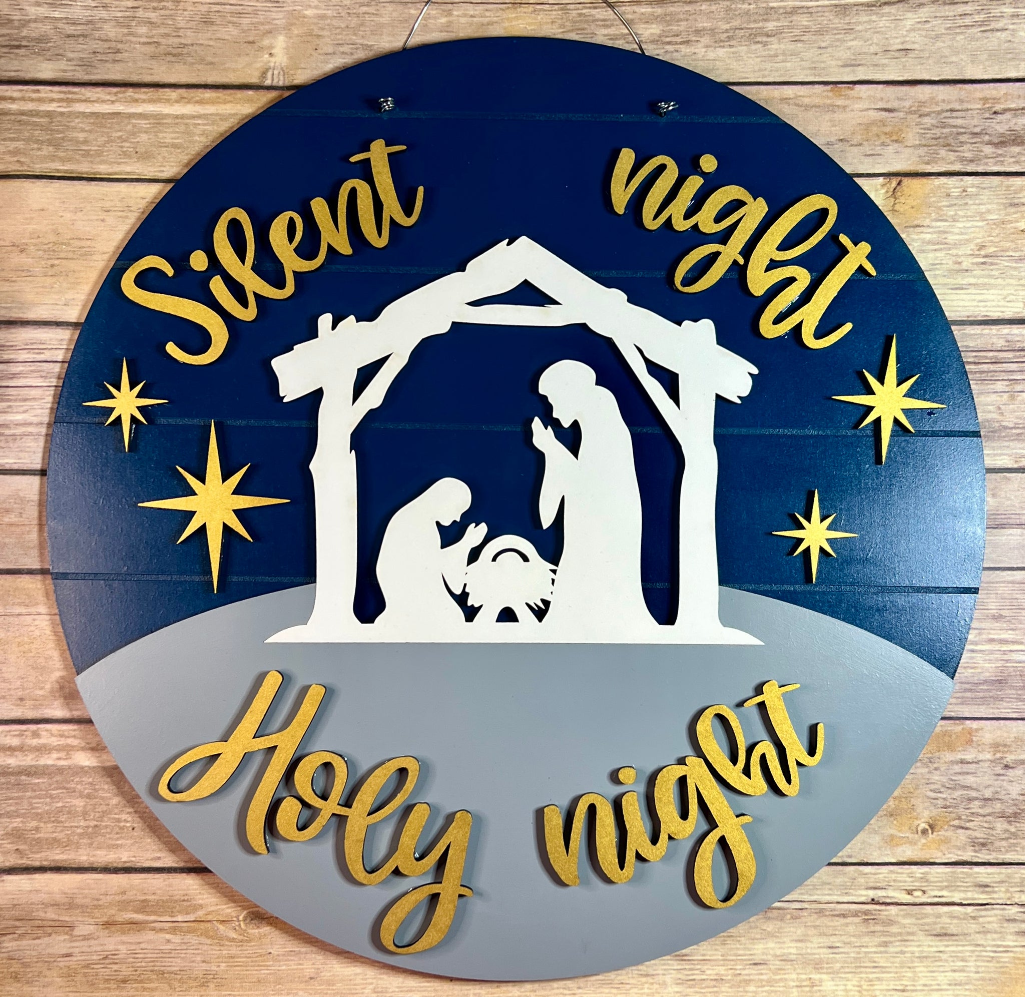 Silent Night Door Hanger
