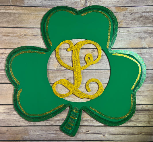 Monogram Shamrock Door Hanger