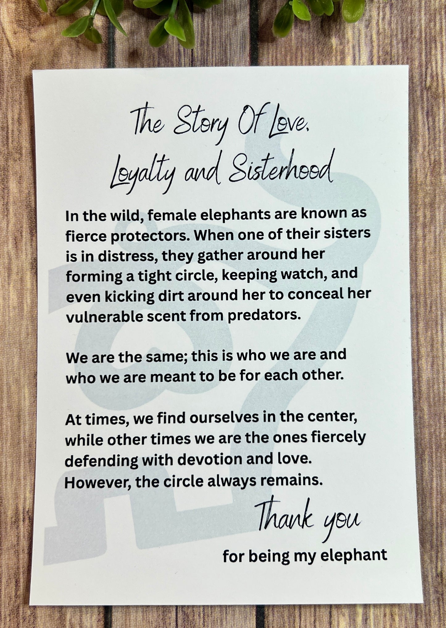 Sisterhood Elephant Ornament