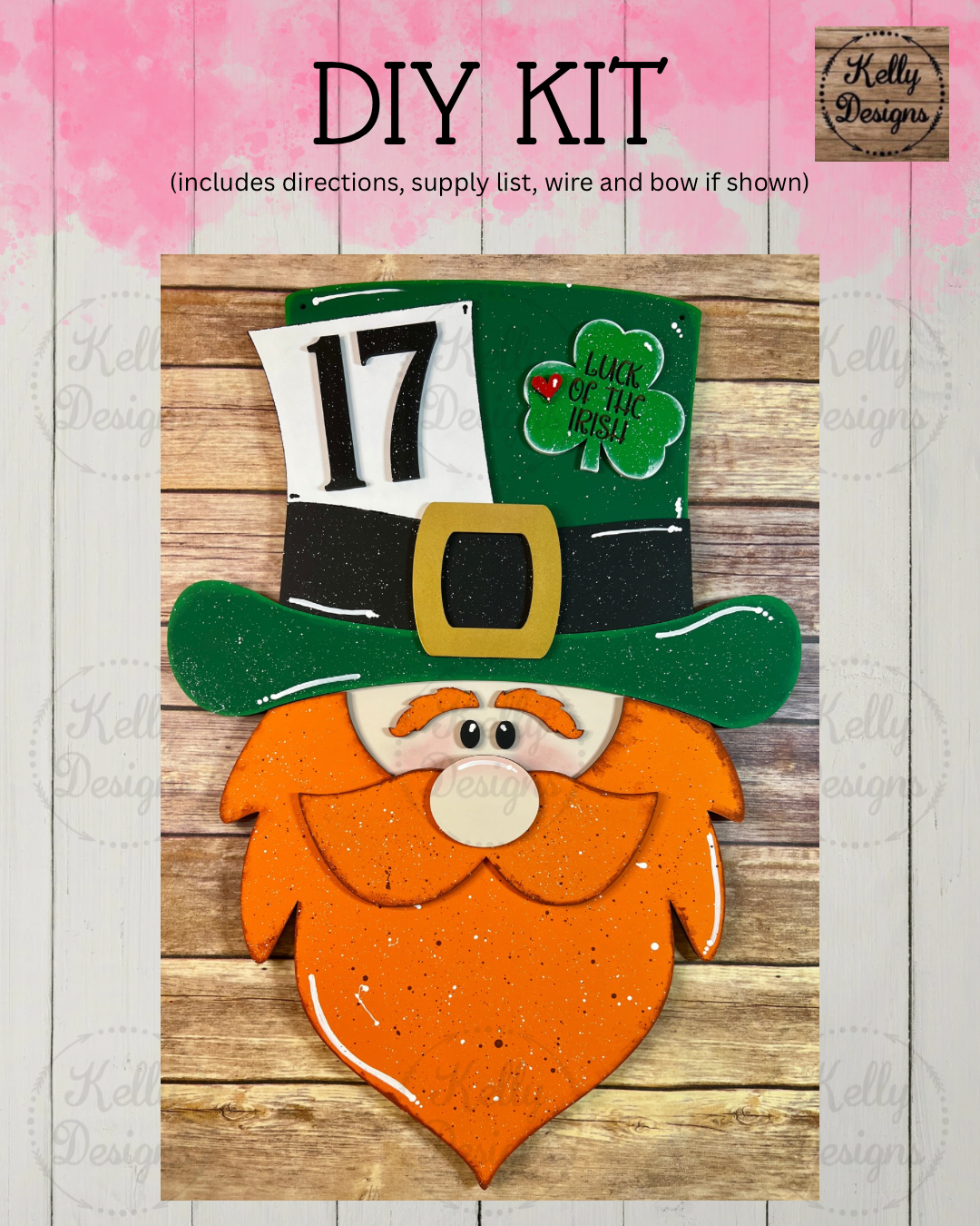 Luck of the Irish Leprechaun Door Hanger DIY Kit