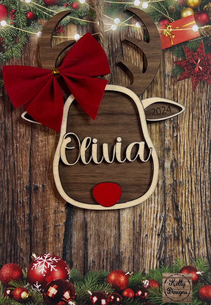 Personalized Reindeer Ornament