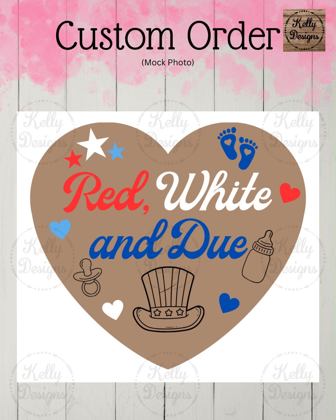 Red, White & Due Door Hanger