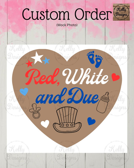 Red, White & Due Door Hanger