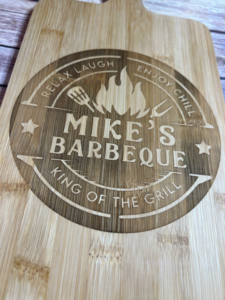 Personalized King of The Grill Cutting Board