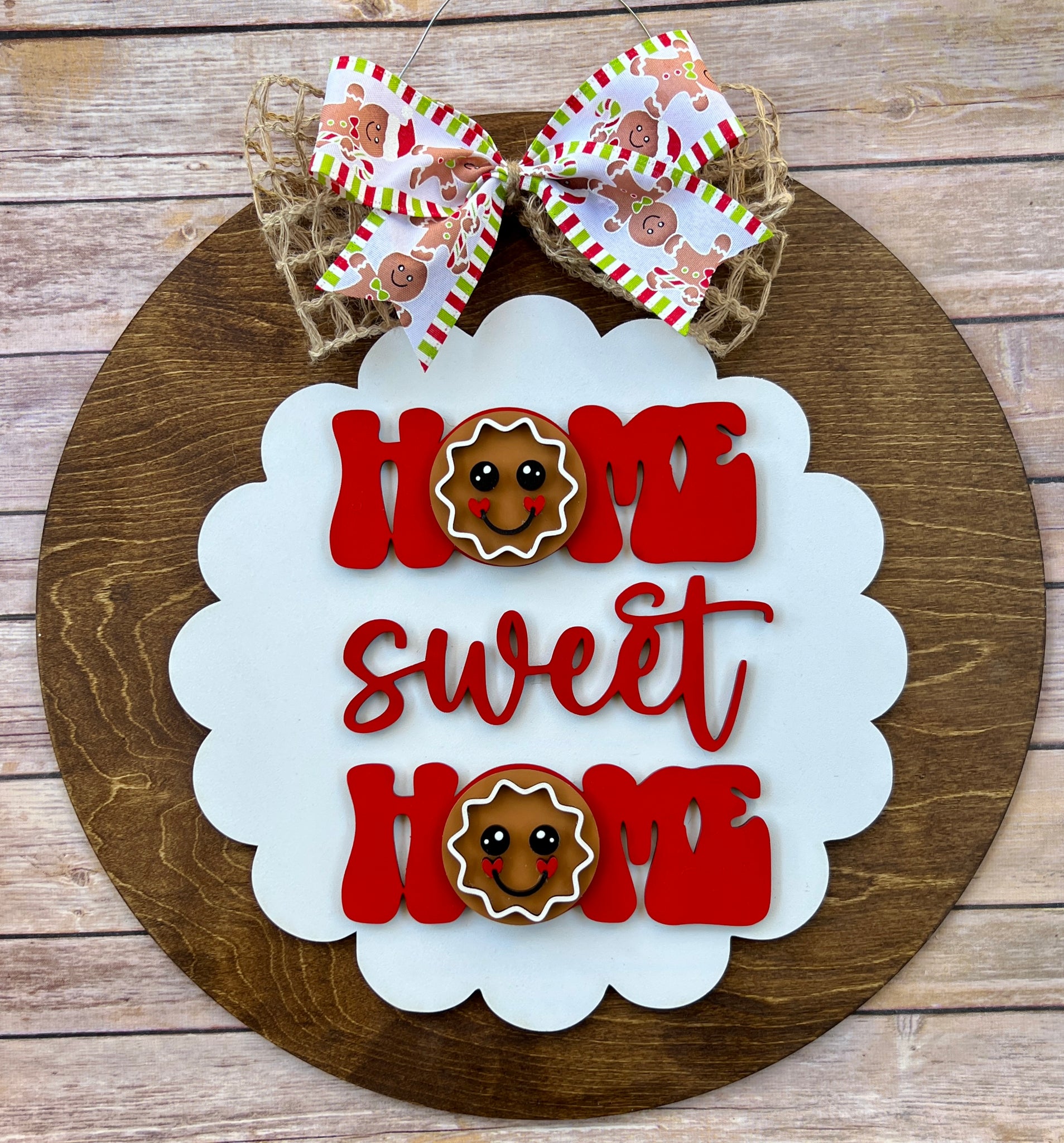 Home Sweet Home Stained Door Hanger