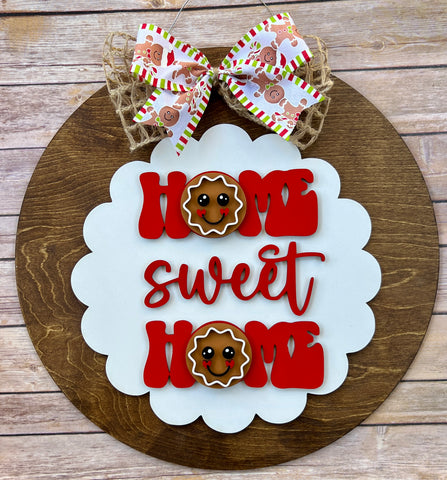 Home Sweet Home Stained Door Hanger