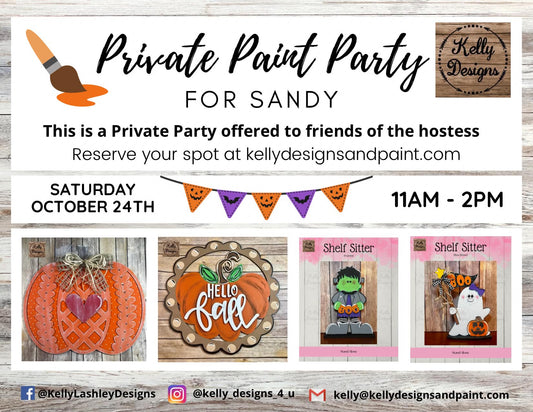 Private Paint Party for Sandy - October 24, 2026