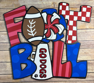 Football Word Door Hanger DIY Kit