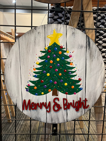 Merry and Bright Door Hanger
