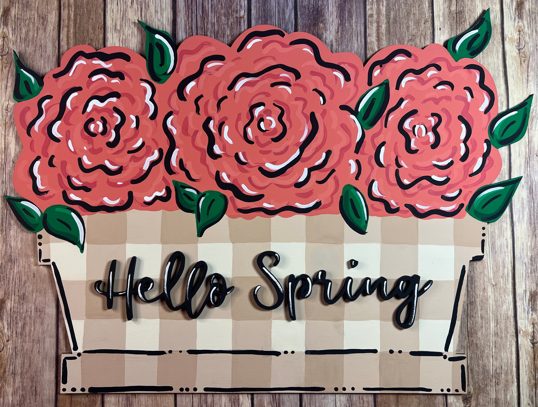 Hello Spring Hydrangea Door Hanger
