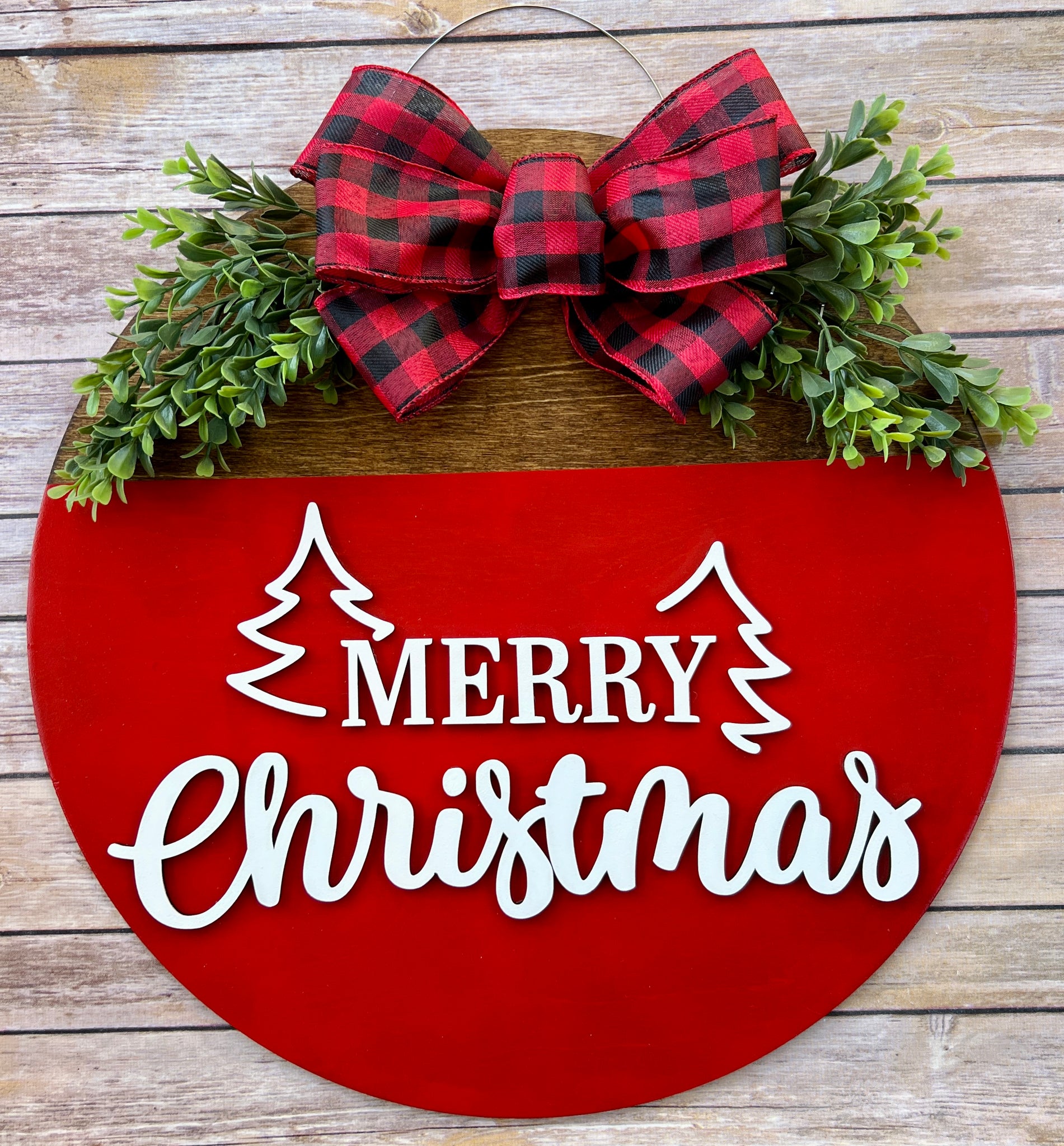 Merry Cristmas Stained Door Hanger