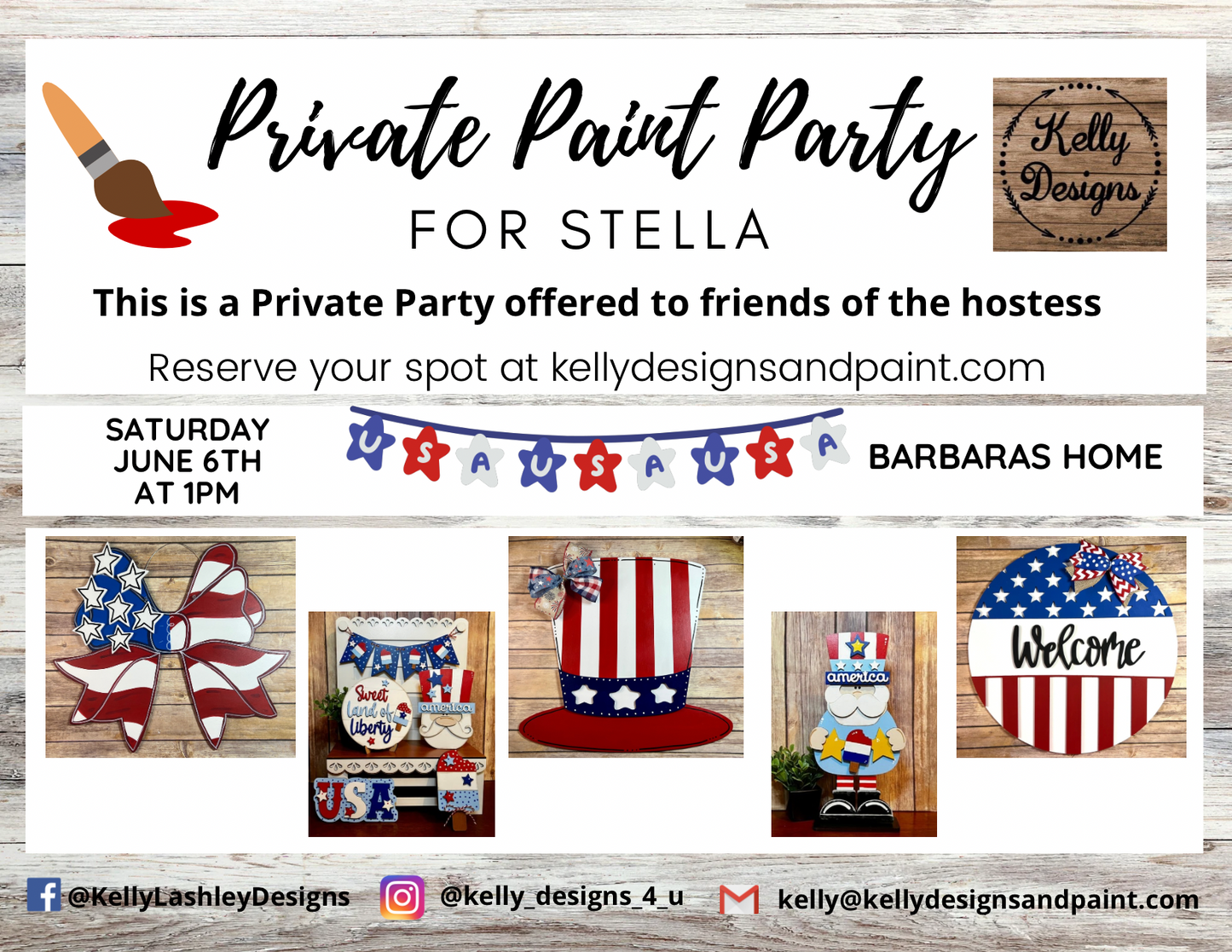 Private Paint Party for Stella - June 6, 2026