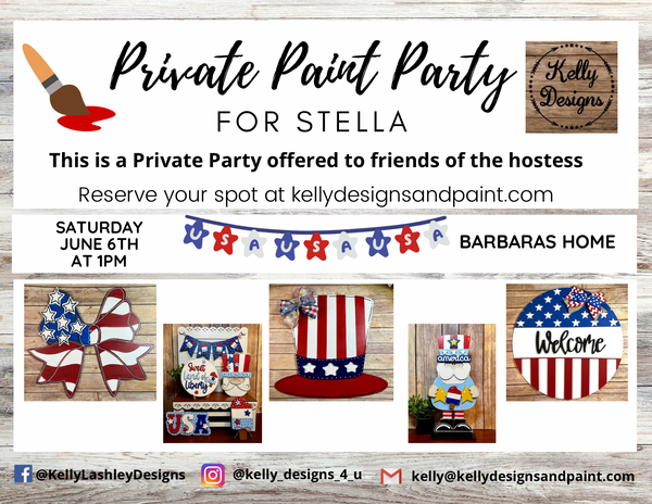 Private Paint Party for Stella - June 6, 2026