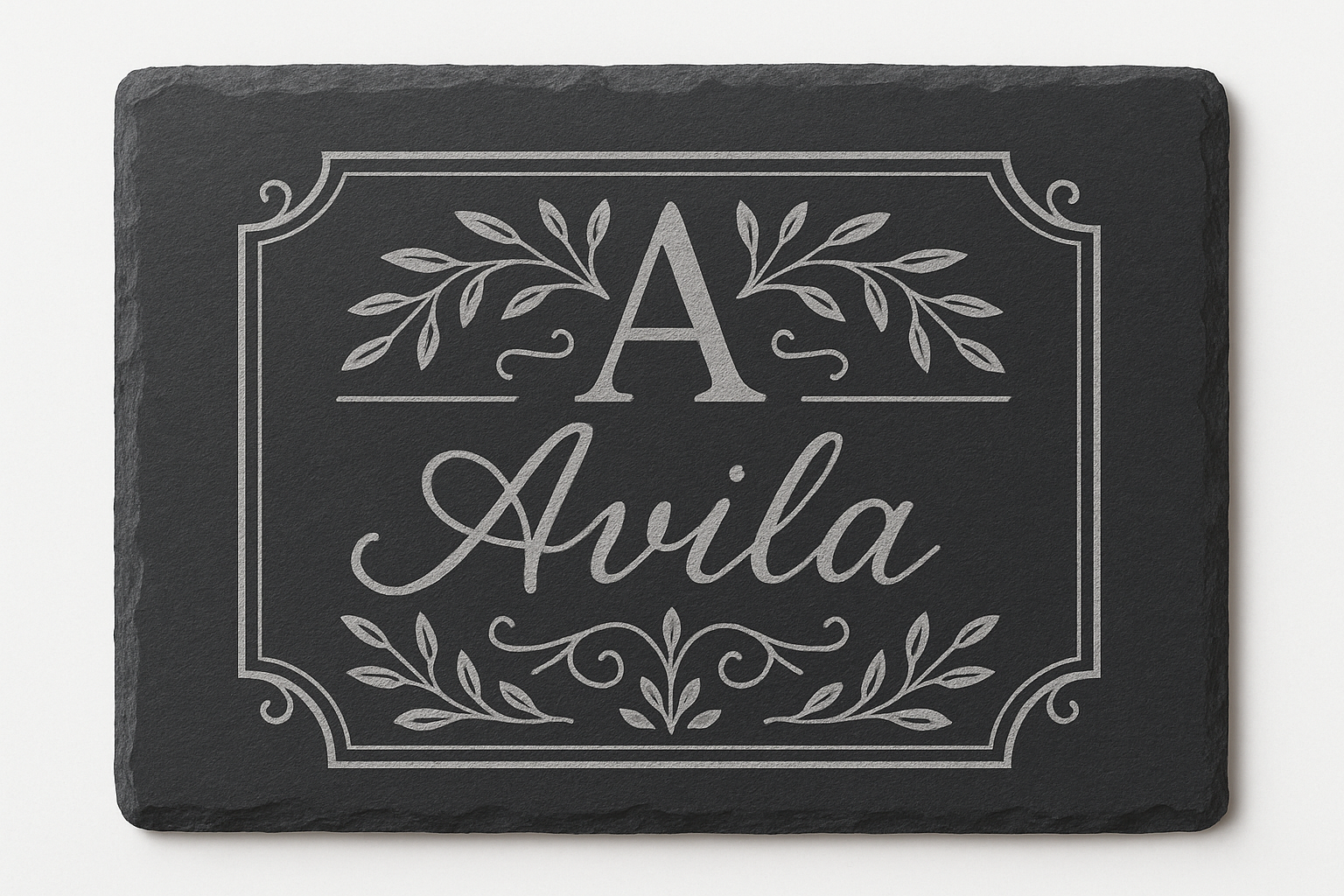 Personalized Laser Engraved Slate Stone Tray