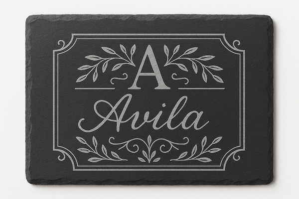 Personalized Laser Engraved Slate Stone Tray