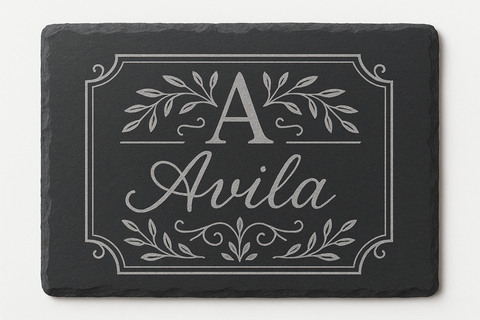 Personalized Laser Engraved Slate Stone Tray