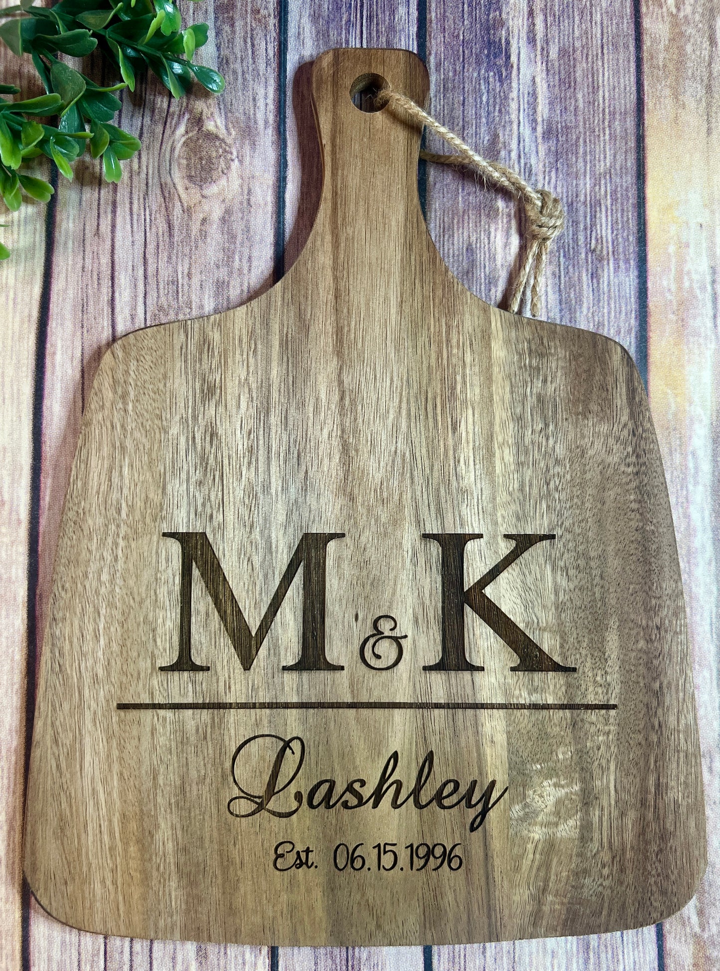 Personalized Acacia Wood Cutting Board