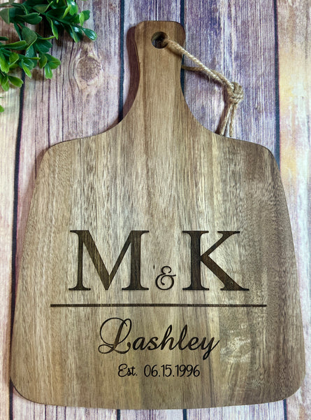 Personalized Acacia Wood Cutting Board