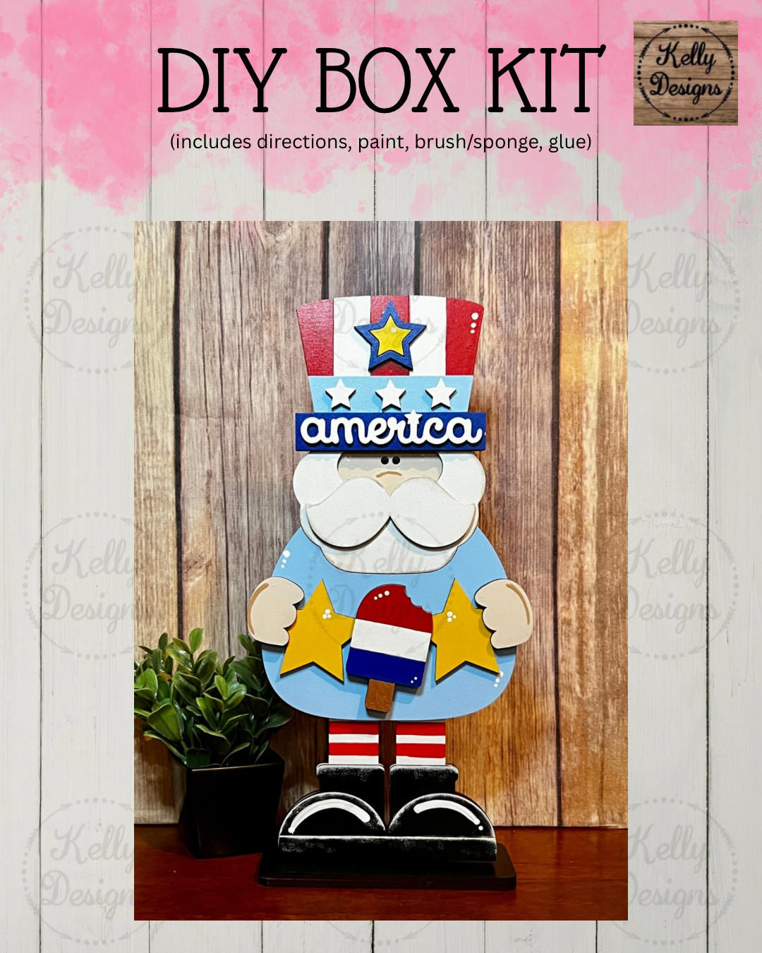 Standing Uncle Sam DIY Box Kit