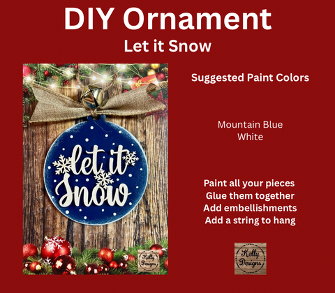Let It Snow Christmas Ornament DIY Kit