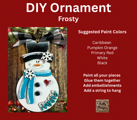 Frosty Christmas Ornament DIY Kit
