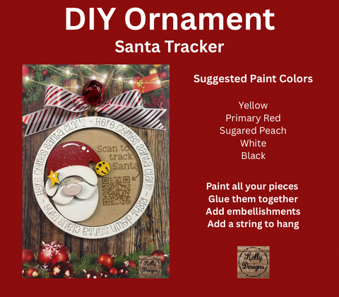 Santa Tracker Christmas Ornament DIY Kit