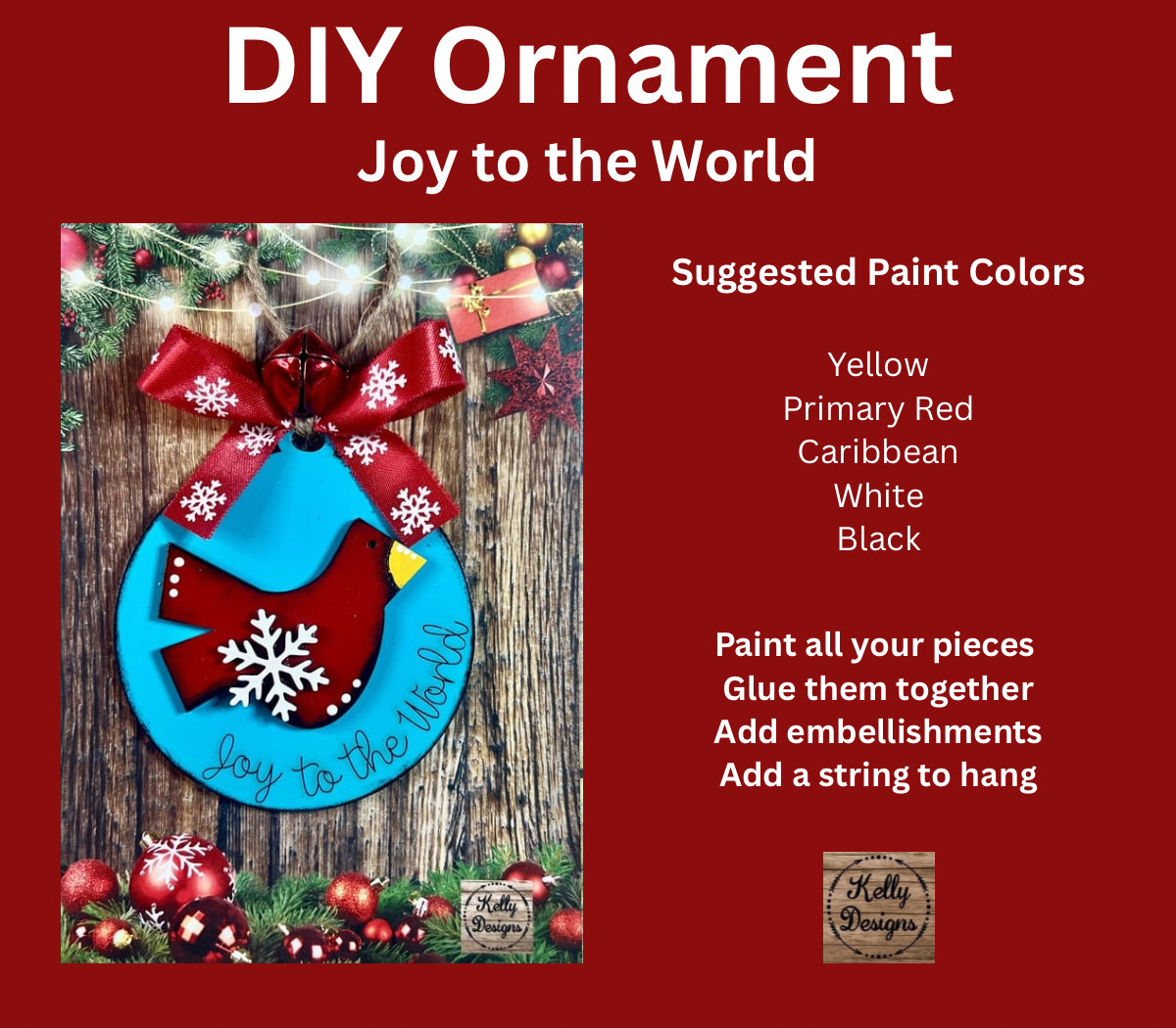 Joy To The World Christmas Ornament DIY Kit