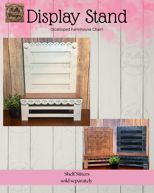 Scalloped Farmhouse Chair Display Stand