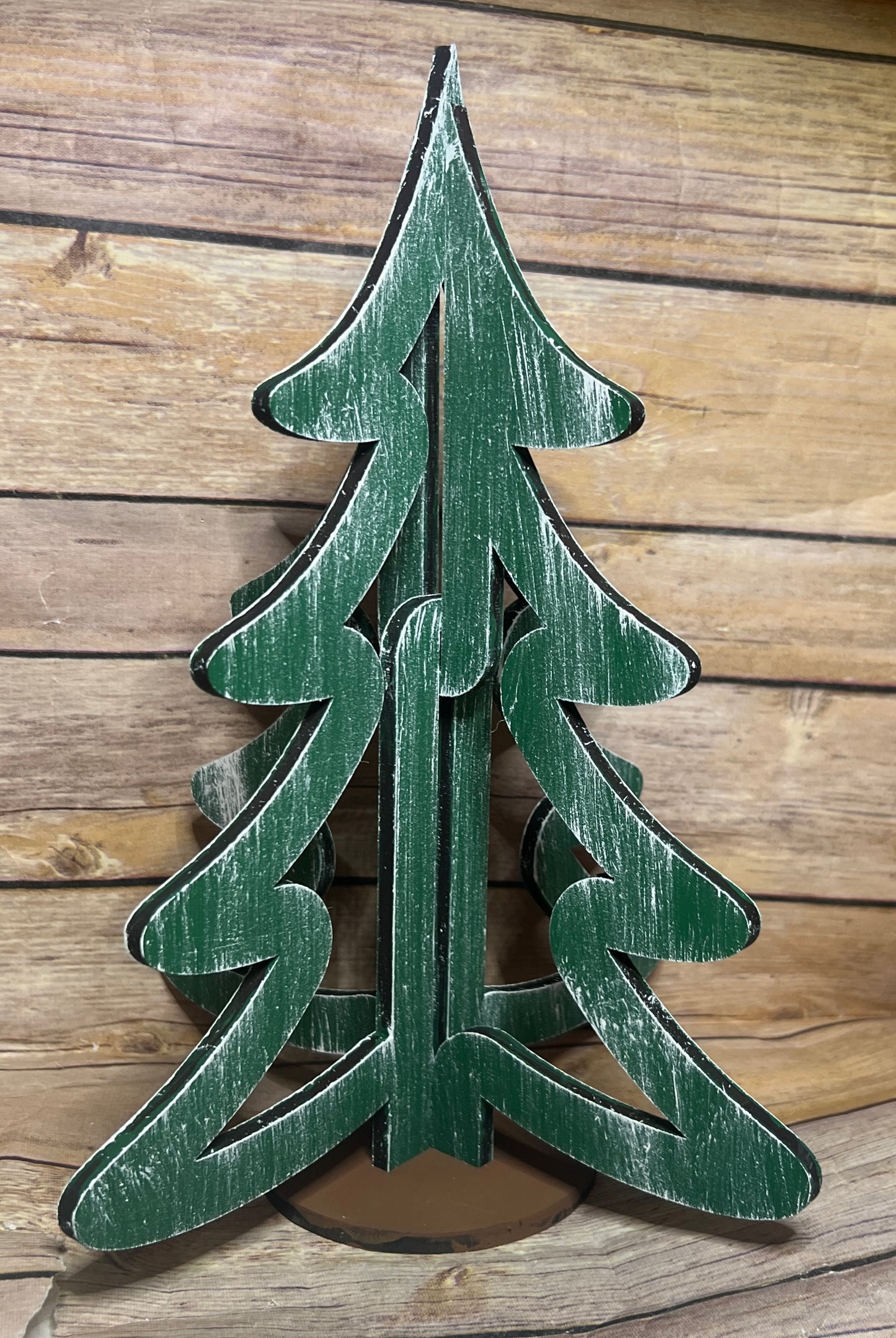 3D Christmas Tree – Hand-Painted MDF Christmas Décor