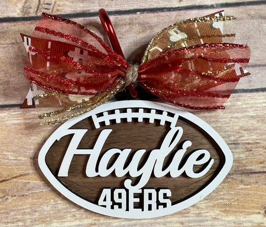 Personalized Football Bag Tag