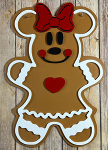 Mrs. Gingerbread Mouse Door Hanger
