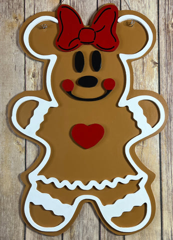 Mrs. Gingerbread Mouse Door Hanger