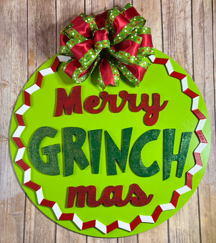 Merry Grinchmas Door Hanger