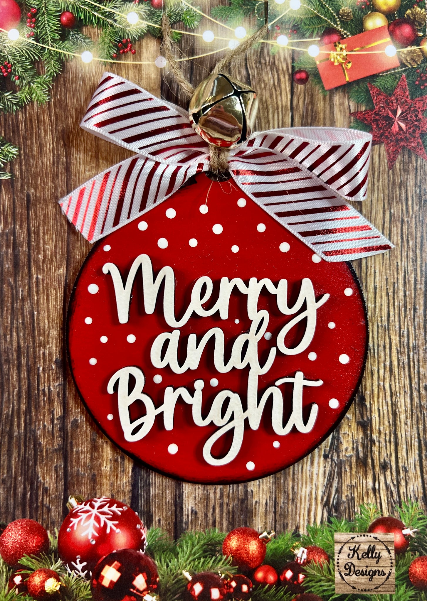 Merry and Bright Christmas Ornament