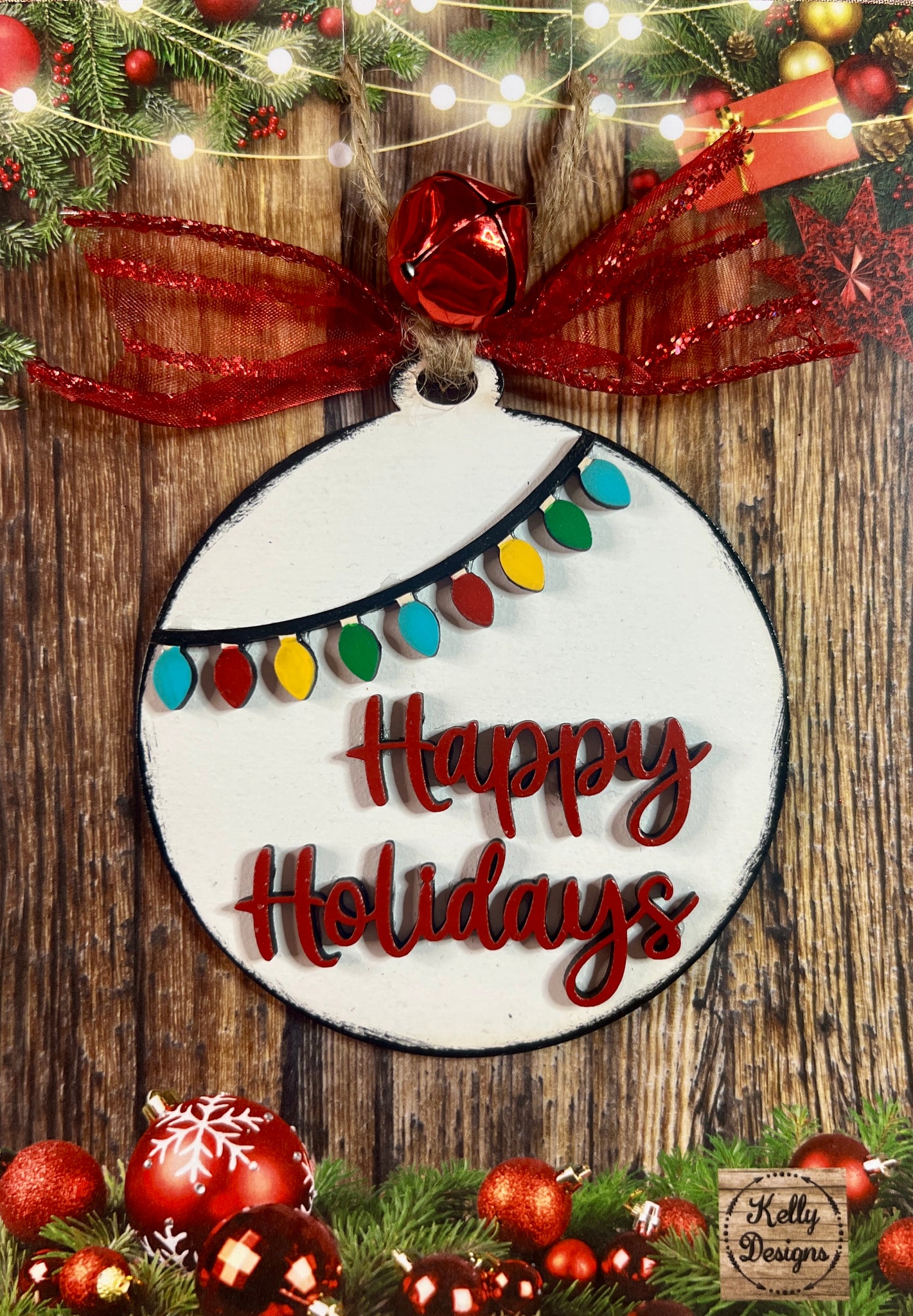 Happy Holidays Christmas Ornament