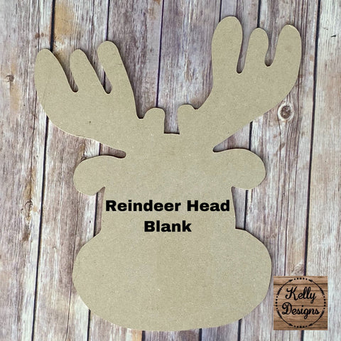 Reindeer Head Blank Door Hanger DIY Kit