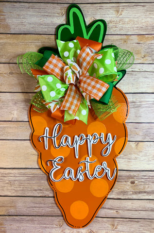 Happy Easter Carrot Door Hanger