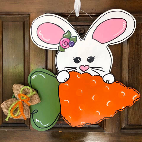 Bunny and Carrot Door Hanger
