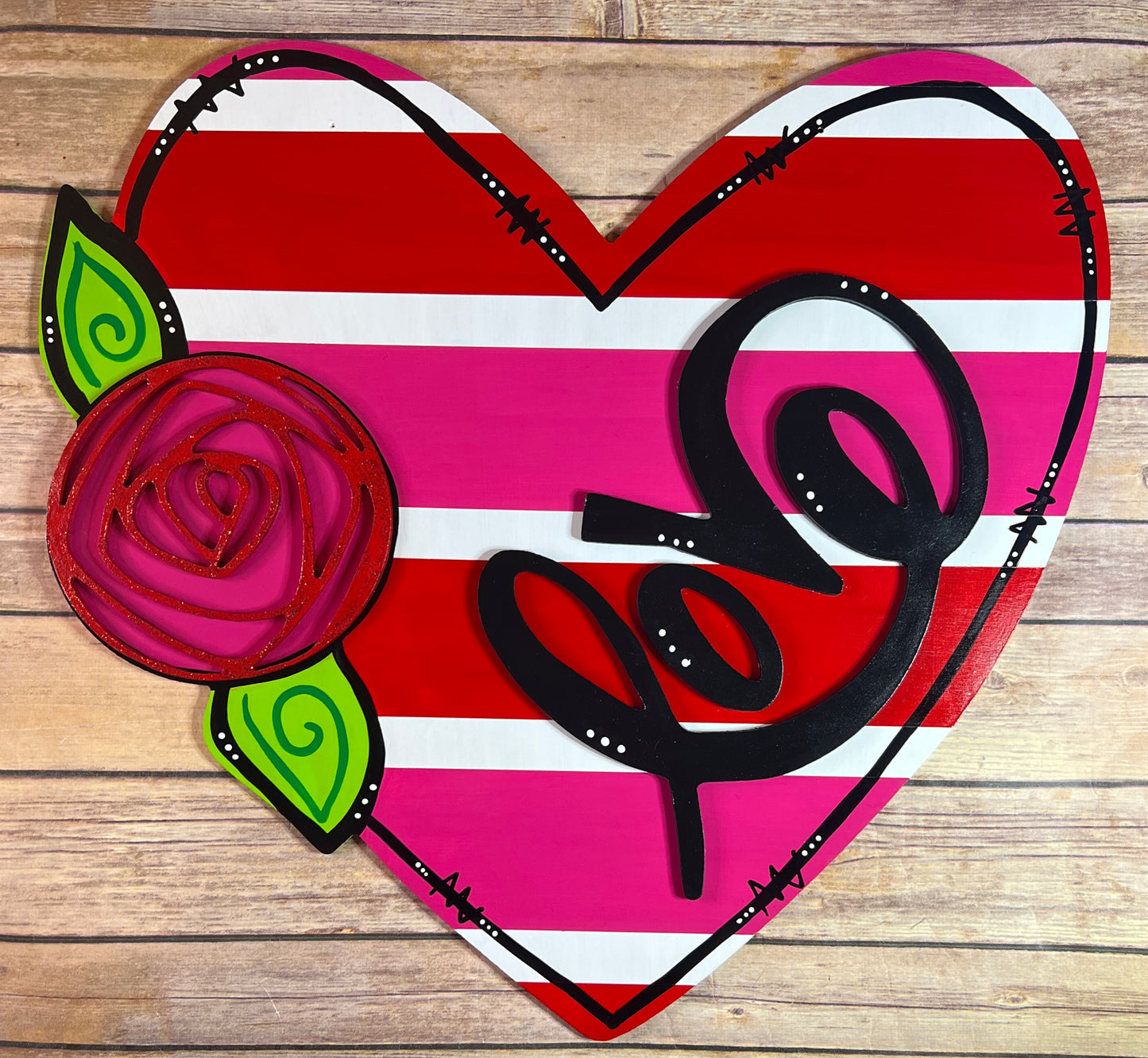 Love Heart Blank Door Hanger DIY Kit