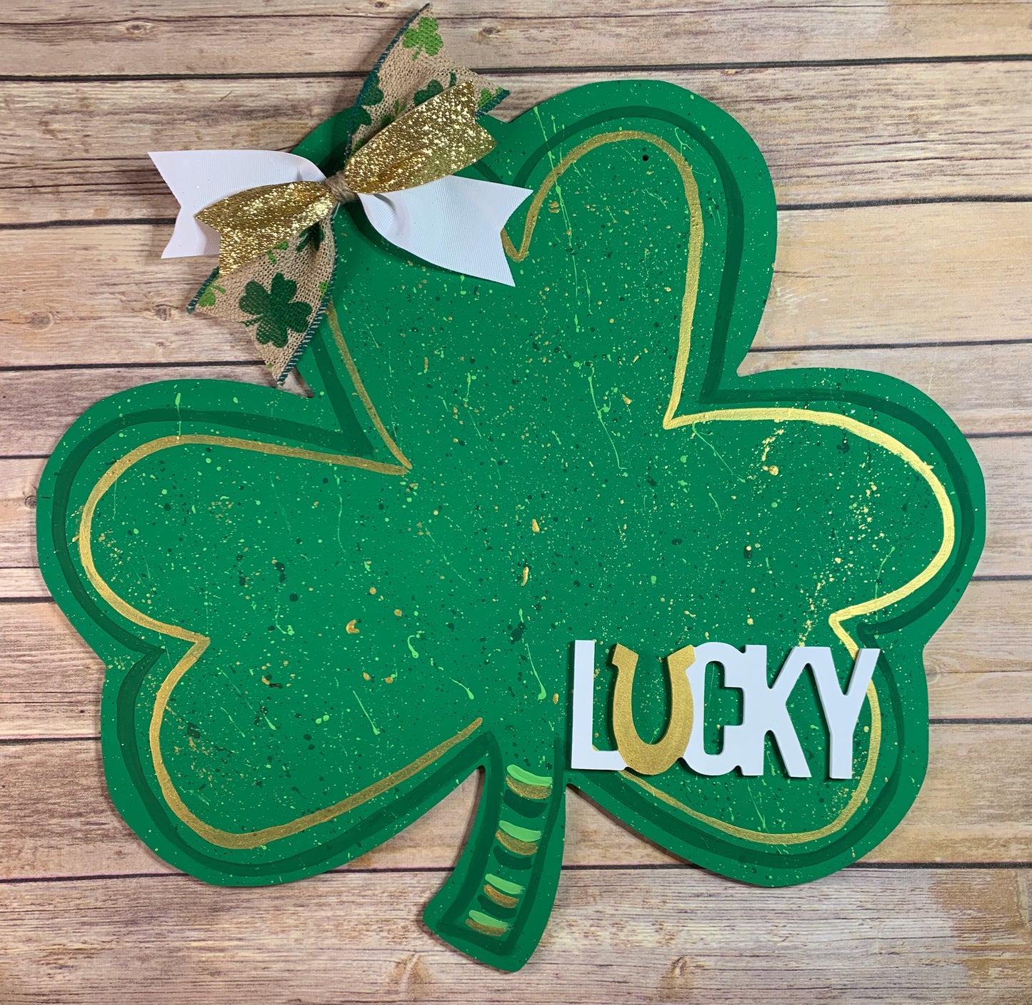 Shamrock Door Hanger - Lucky