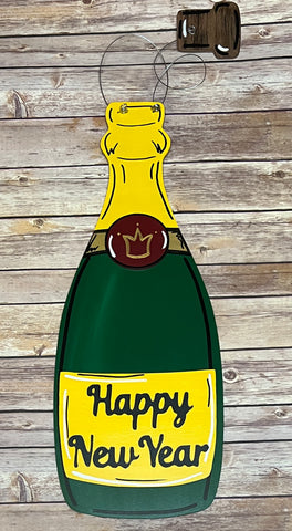 New Years Champagne Bottle Door Hanger
